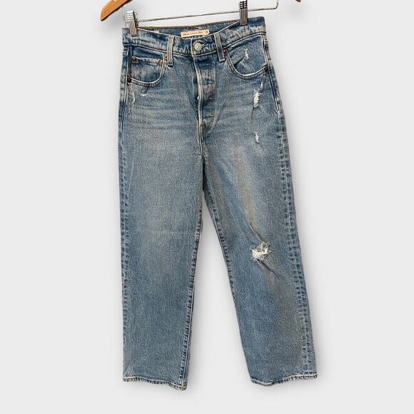 LEVI'S RIBCAGE STRAIGHT JEANS Size 25 - Picture 3 of 10